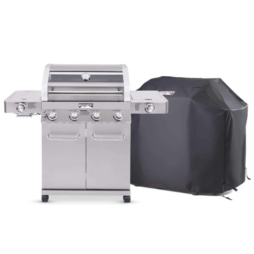 35633 | Stainless Infrared Propane Gas Grill - Monument Grills35633 Stainless & Cover