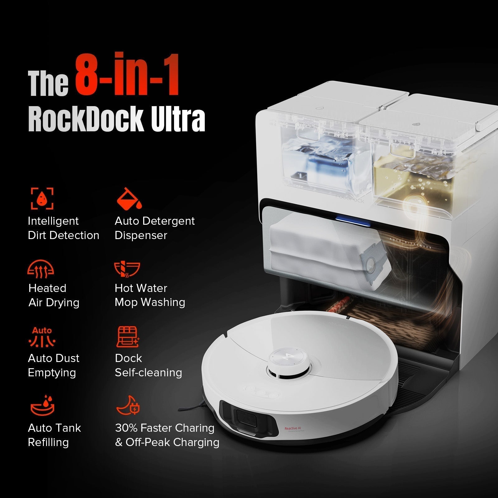 S8 MaxV Ultra with 8-in-1 RockDock® Ultra