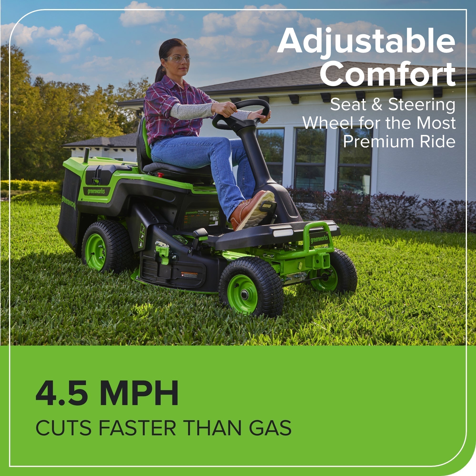 60V 30" CrossoverT Riding Lawn Tractor with (4) 8.0 Ah Batteries and 600-Watt Charger, CRT3062