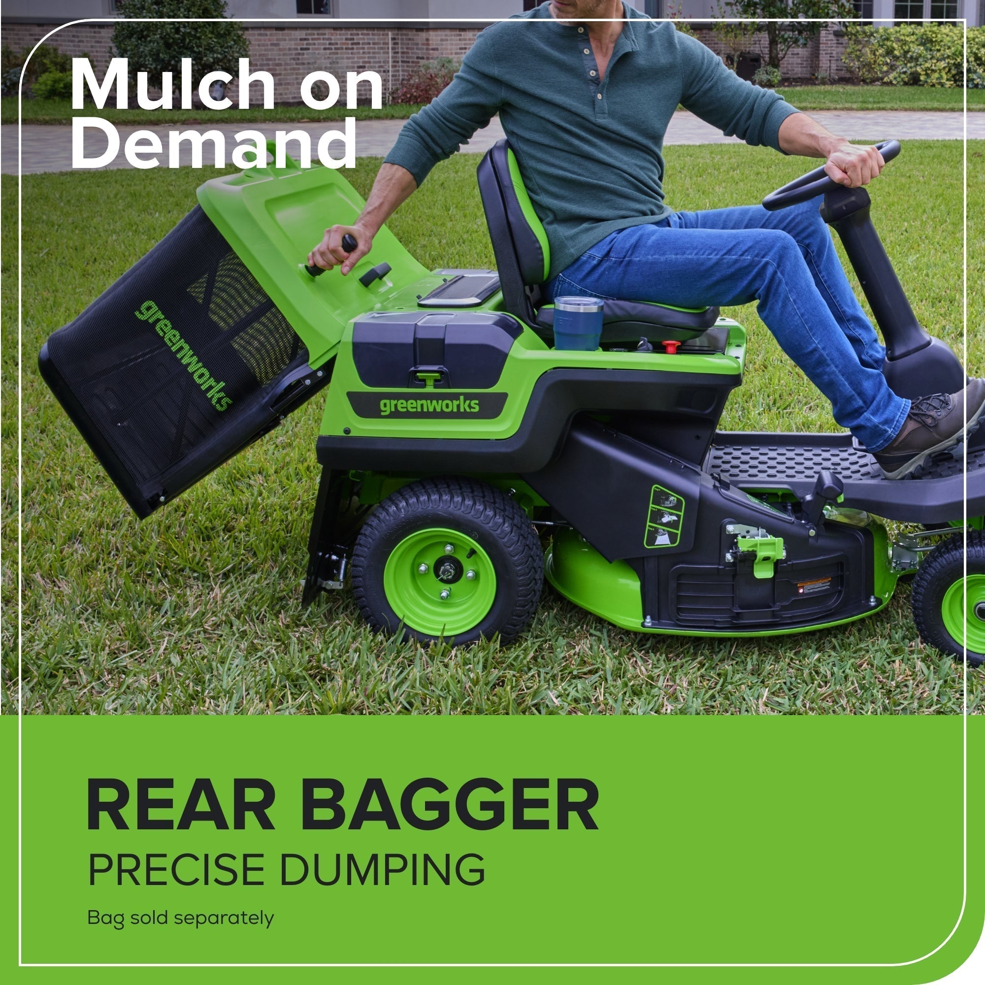 60V 30" CrossoverT Riding Lawn Tractor with (4) 8.0 Ah Batteries and 600-Watt Charger, CRT3062
