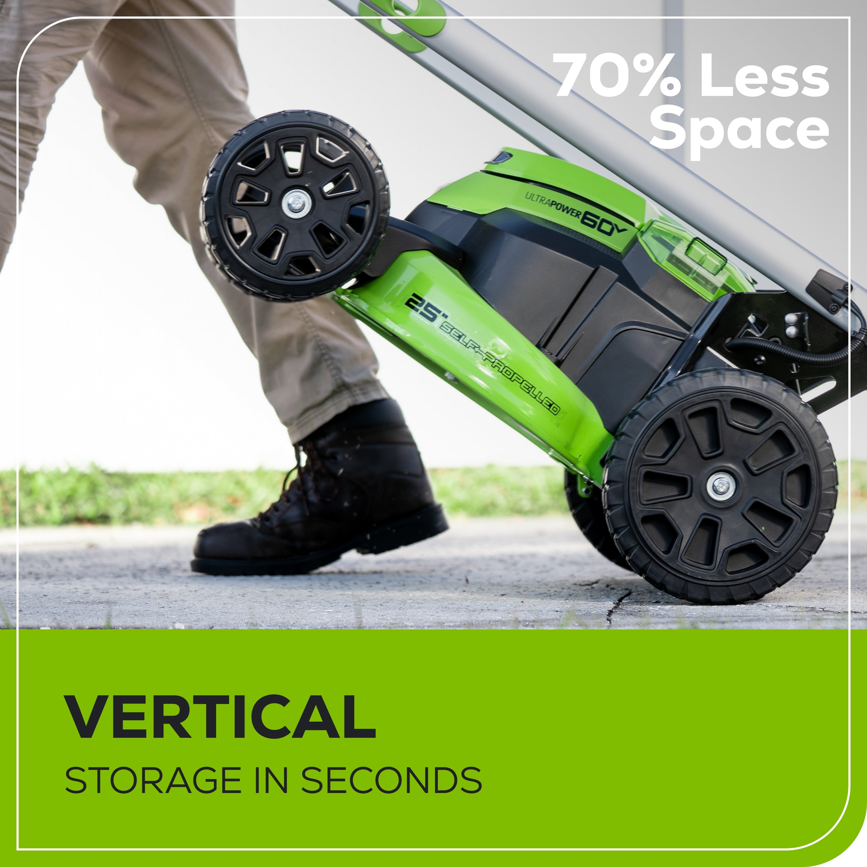 60V 25" Cordless Battery Dual Blade Self-Propelled Lawn Mower w/ Two (2) 4.0Ah Batteries & Dual-Port Charger, LM2516S