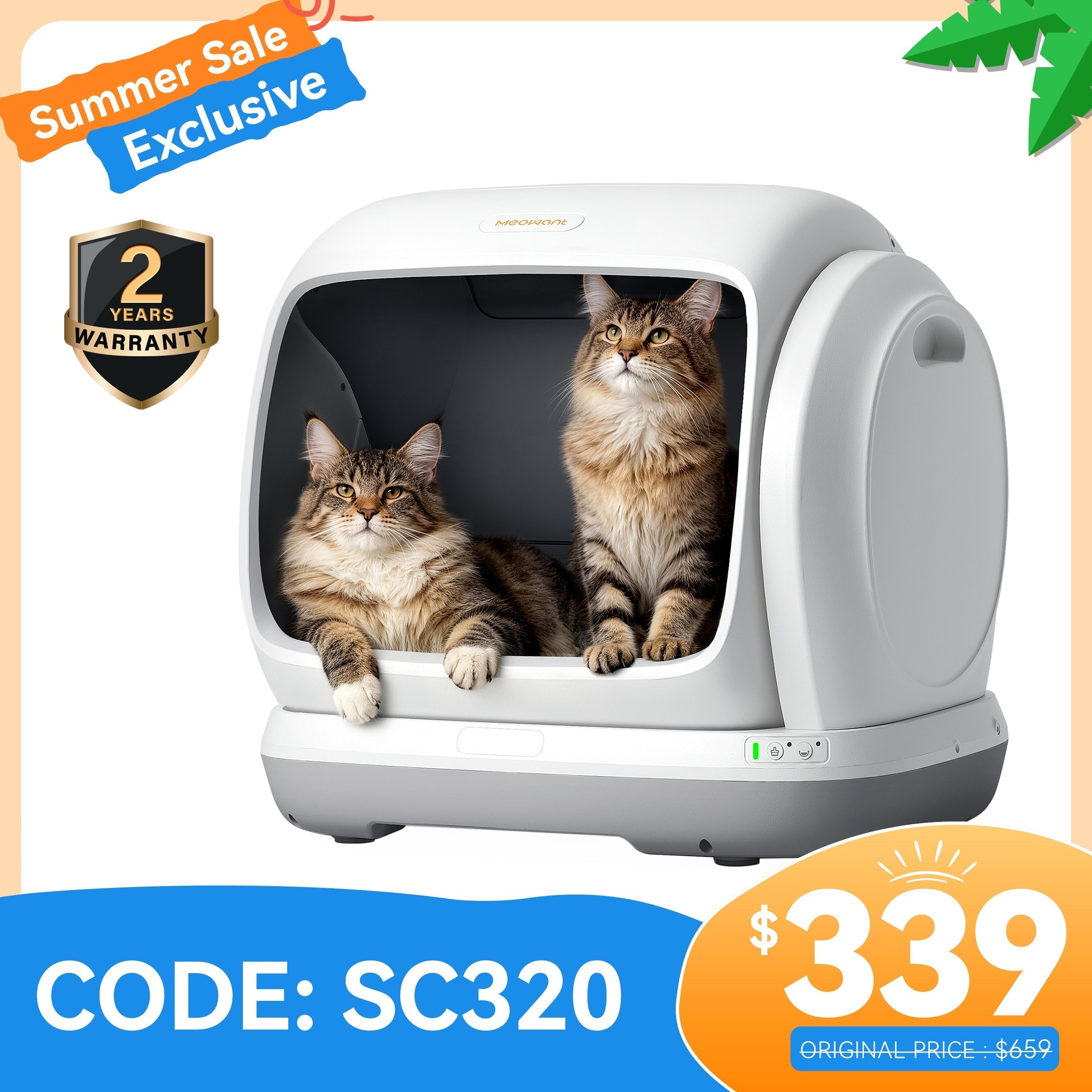 Self-Cleaning Cat Litter Box