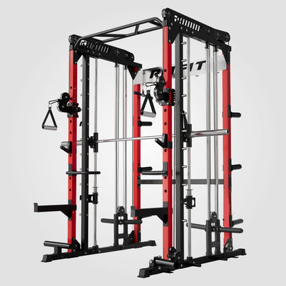 M1 PRO Multi-Functional Smith Machine with Cable Crossover System and Squat Rack for Home Gym