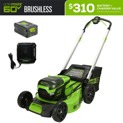 60V 21" Cordless Battery Push Lawn Mower w/ 5.0Ah Battery & Charger, LM2116