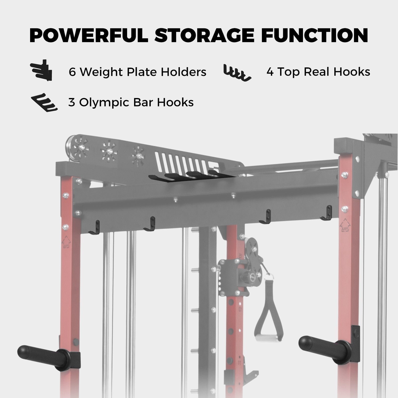 M1 PRO Multi-Functional Smith Machine with Cable Crossover System and Squat Rack for Home Gym