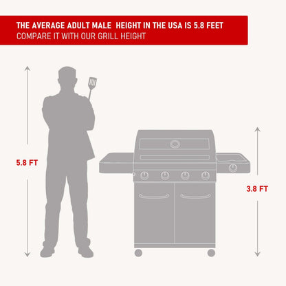 Stainless Natural Propane Gas Grill