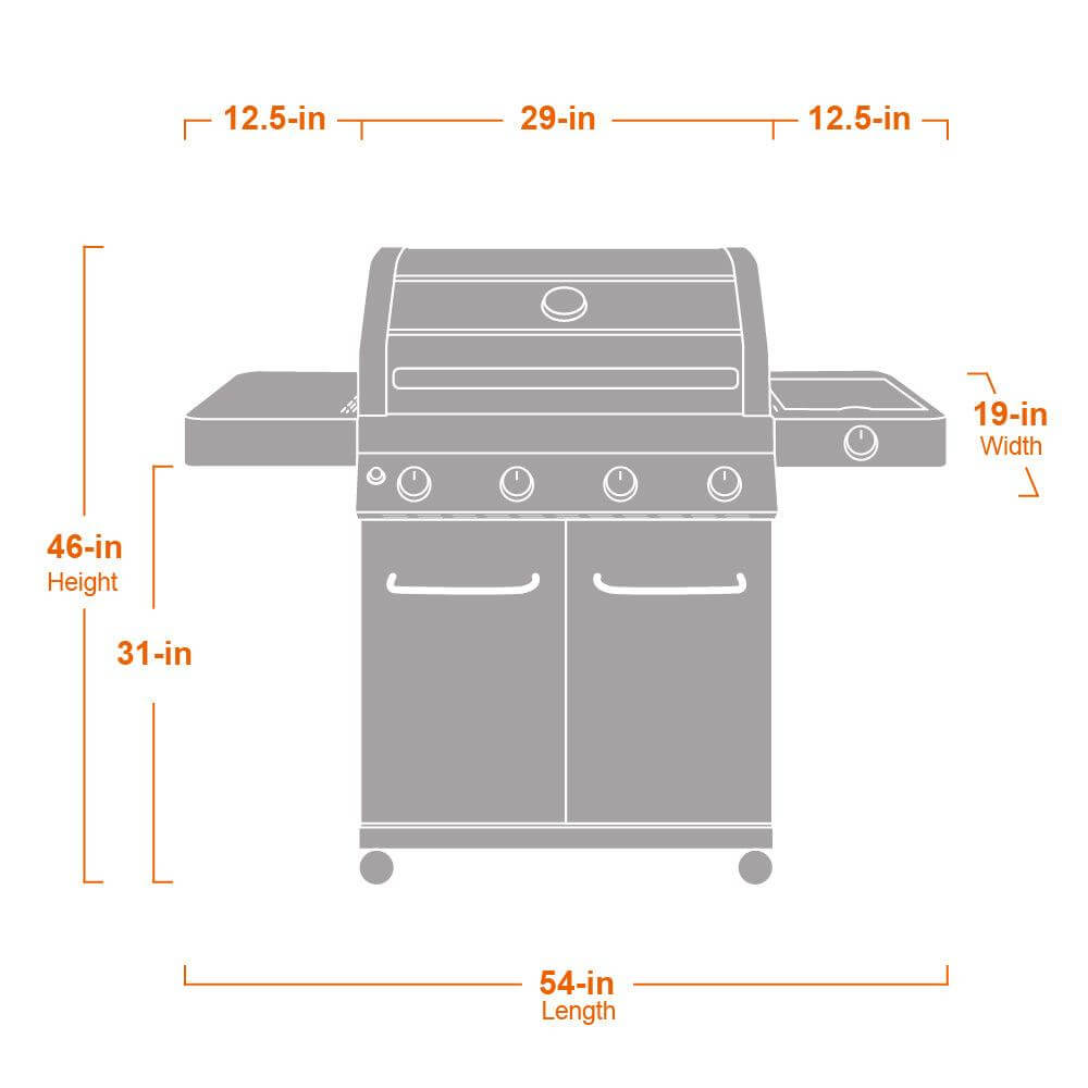 Stainless Natural Propane Gas Grill