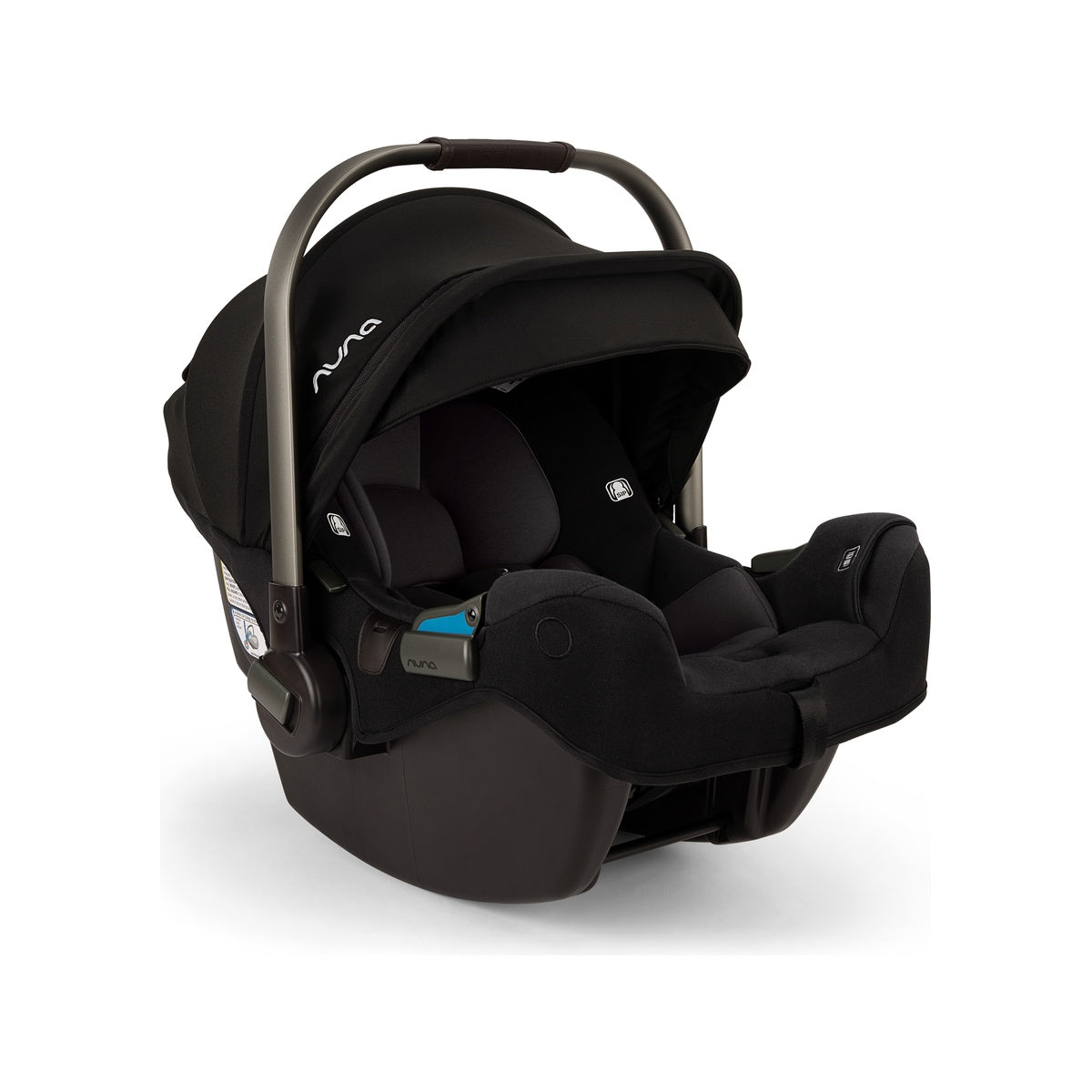 Caviar Nuna PIPA RX Infant Car Seat With RELX Base - Front Three-Quarter View | Bambi Baby