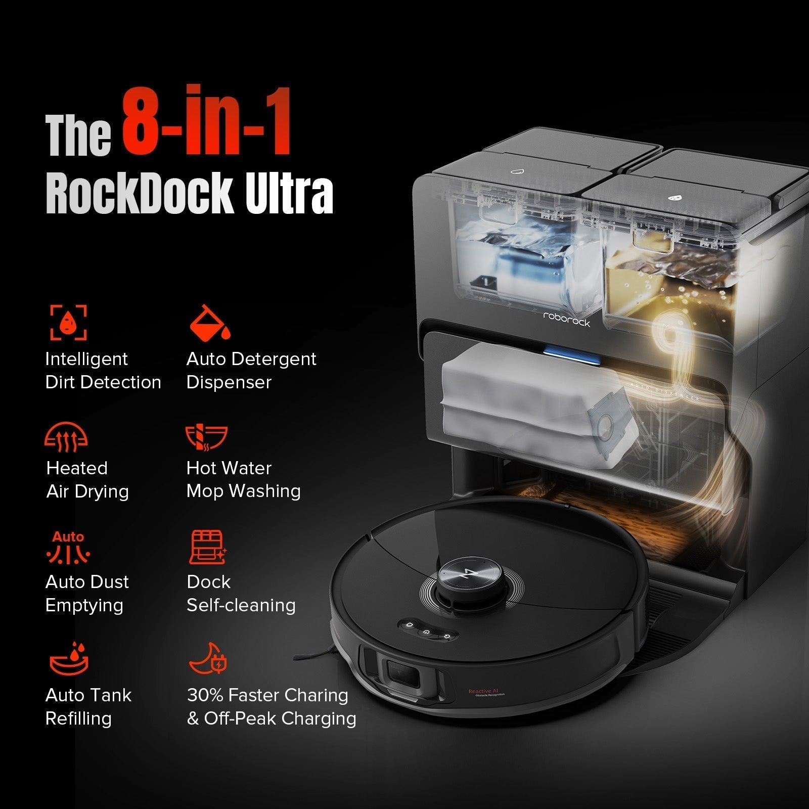 S8 MaxV Ultra with 8-in-1 RockDock® Ultra