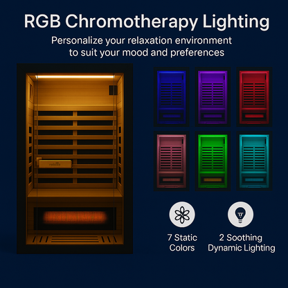 Full Spectrum Infrared Sauna With Red Light Therapy Panel