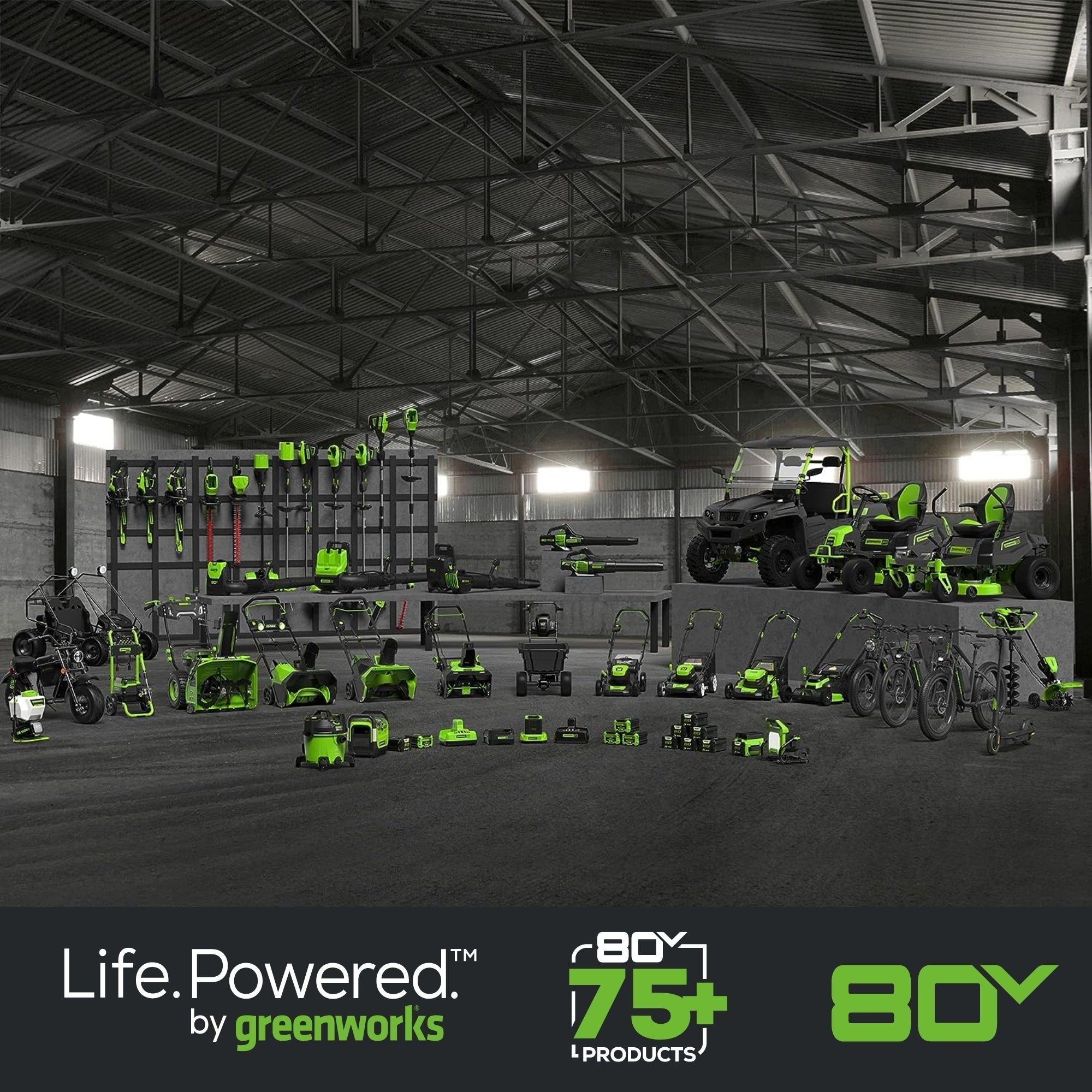 80V 25" Cordless Battery Dual Blade Self-Propelled Mower: 4.0 Ah Battery and Rapid Charger, LM2508S