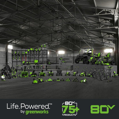 80V 25" Cordless Battery Dual Blade Self-Propelled Mower: 4.0 Ah Battery and Rapid Charger, LM2508S