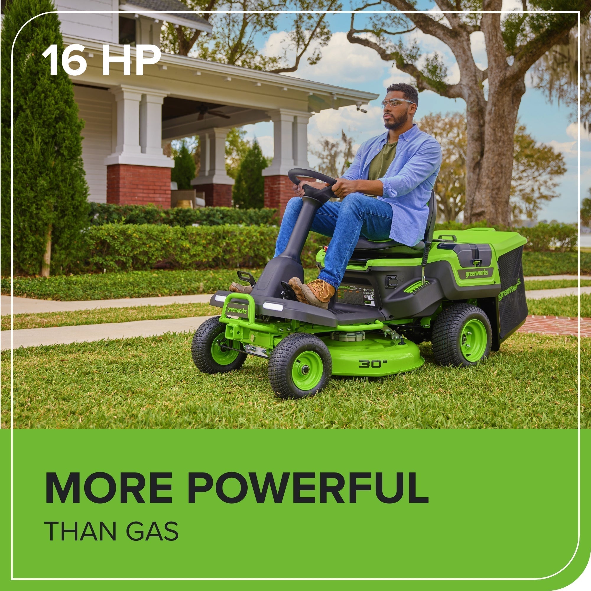 60V 30" CrossoverT Riding Lawn Tractor with (4) 8.0 Ah Batteries and 600-Watt Charger, CRT3062