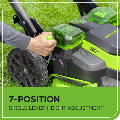 80V 25" Cordless Battery Dual Blade Self-Propelled Mower: 4.0 Ah Battery and Rapid Charger, LM2508S