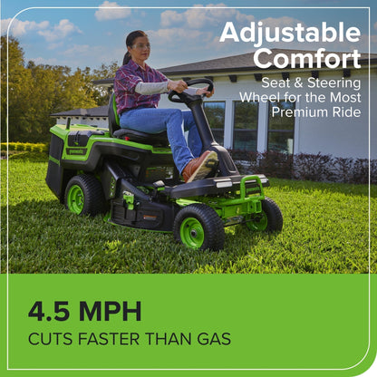 60V 30" CrossoverT Riding Lawn Tractor with (4) 8.0 Ah Batteries and 600-Watt Charger, CRT3062