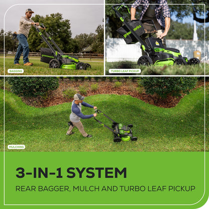 80V 25" Cordless Battery Dual Blade Self-Propelled Mower: 4.0 Ah Battery and Rapid Charger, LM2508S