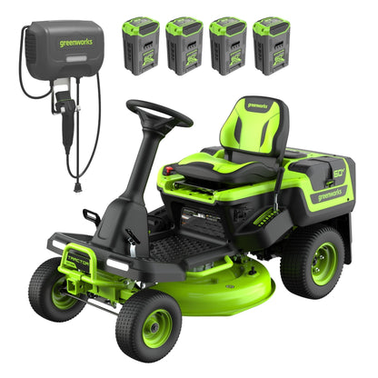 60V 30" CrossoverT Riding Lawn Tractor with (4) 8.0 Ah Batteries and 600-Watt Charger, CRT3062