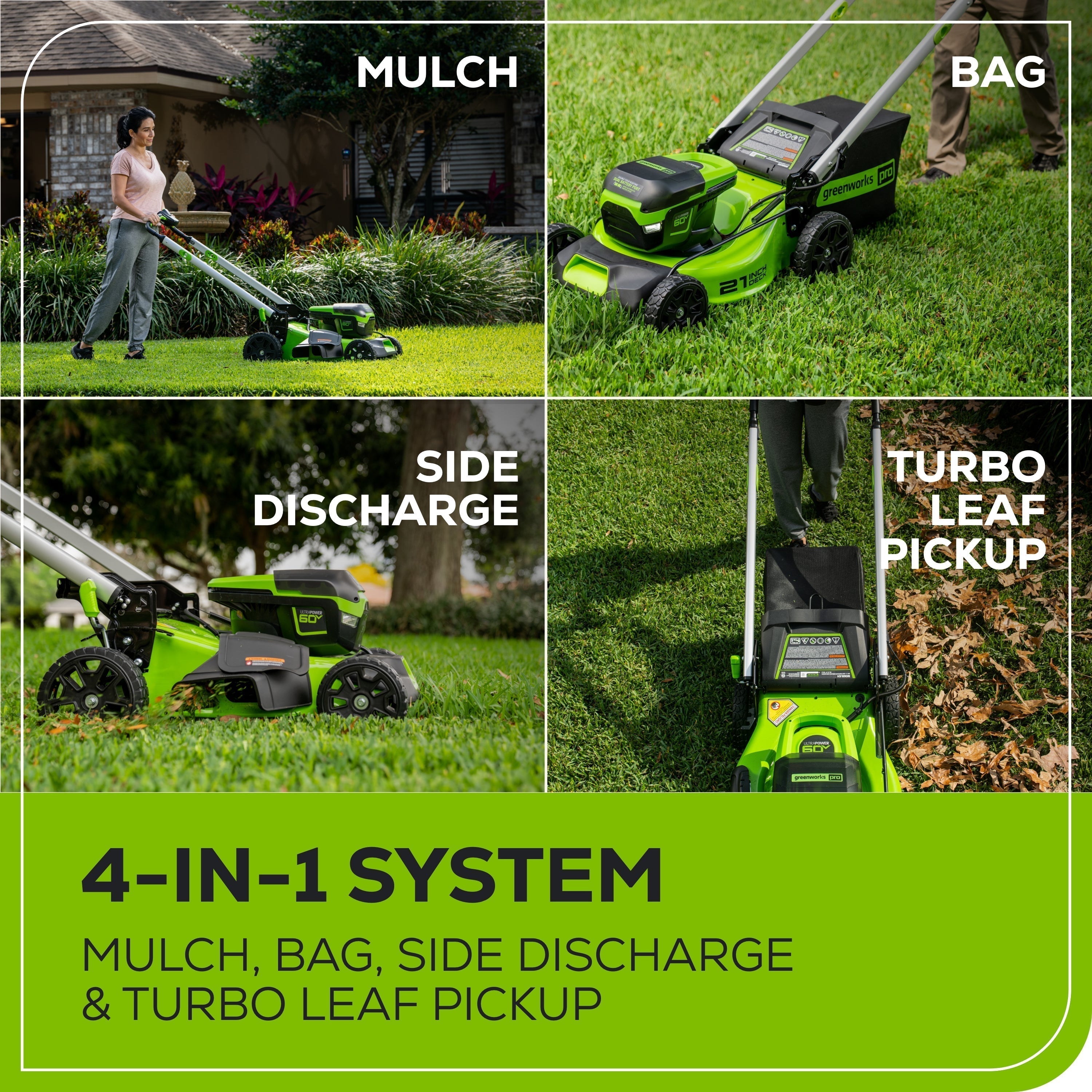 60V 21" Cordless Battery Self-Propelled Lawn Mower w/ Two (2) 4.0Ah Batteries & Dual Port Charger, LM2116S