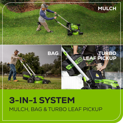 60V 25" Cordless Battery Dual Blade Self-Propelled Lawn Mower w/ Two (2) 4.0Ah Batteries & Dual-Port Charger, LM2516S