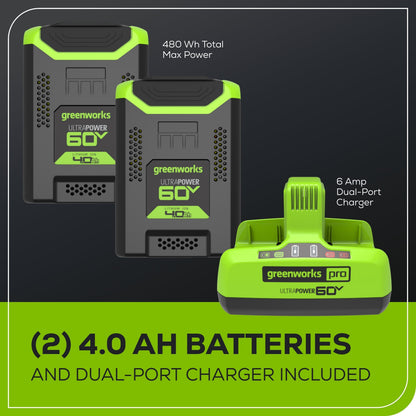 60V 21" Cordless Battery Self-Propelled Lawn Mower w/ Two (2) 4.0Ah Batteries & Dual Port Charger, LM2116S