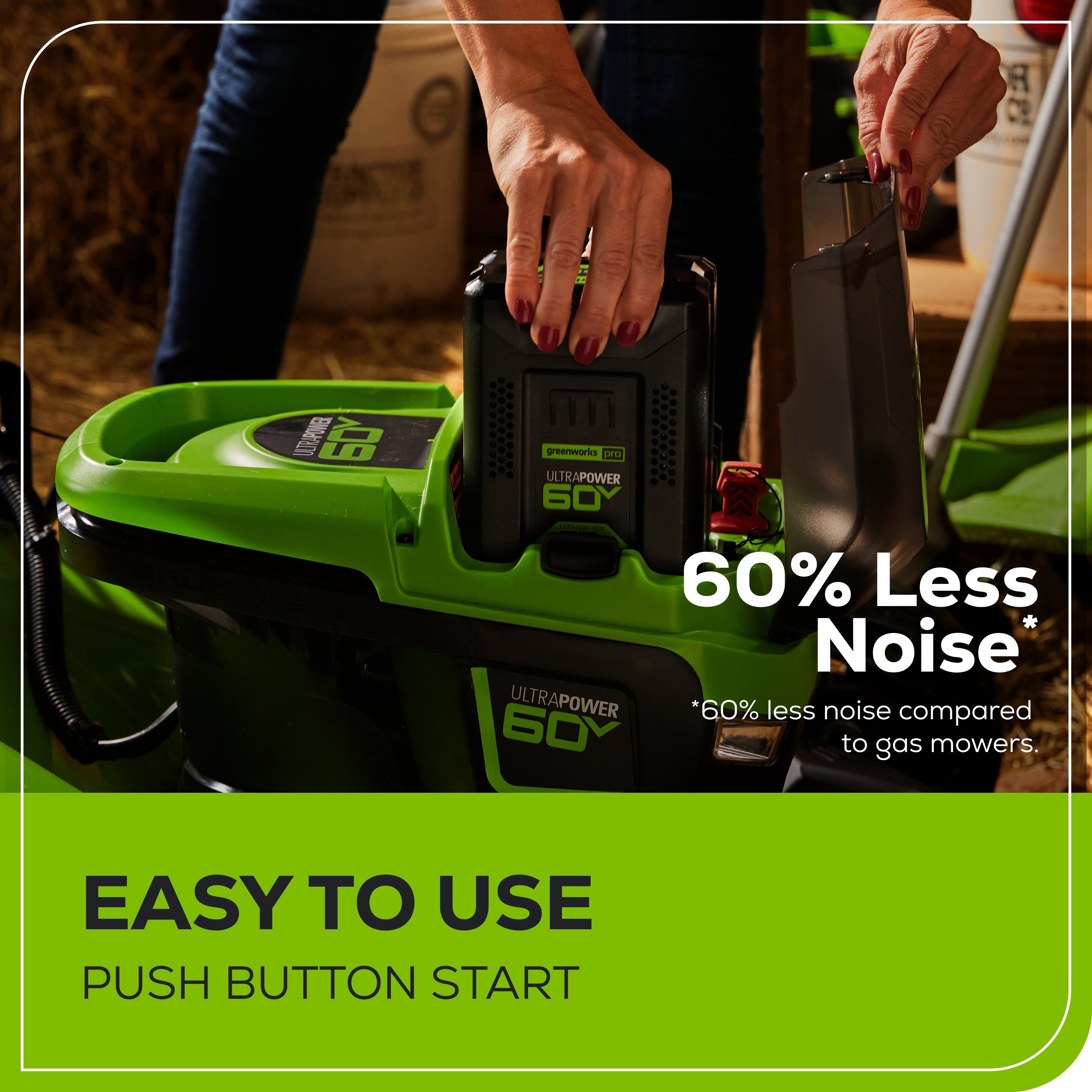 60V 21" Cordless Battery Push Lawn Mower w/ 5.0Ah Battery & Charger, LM2116