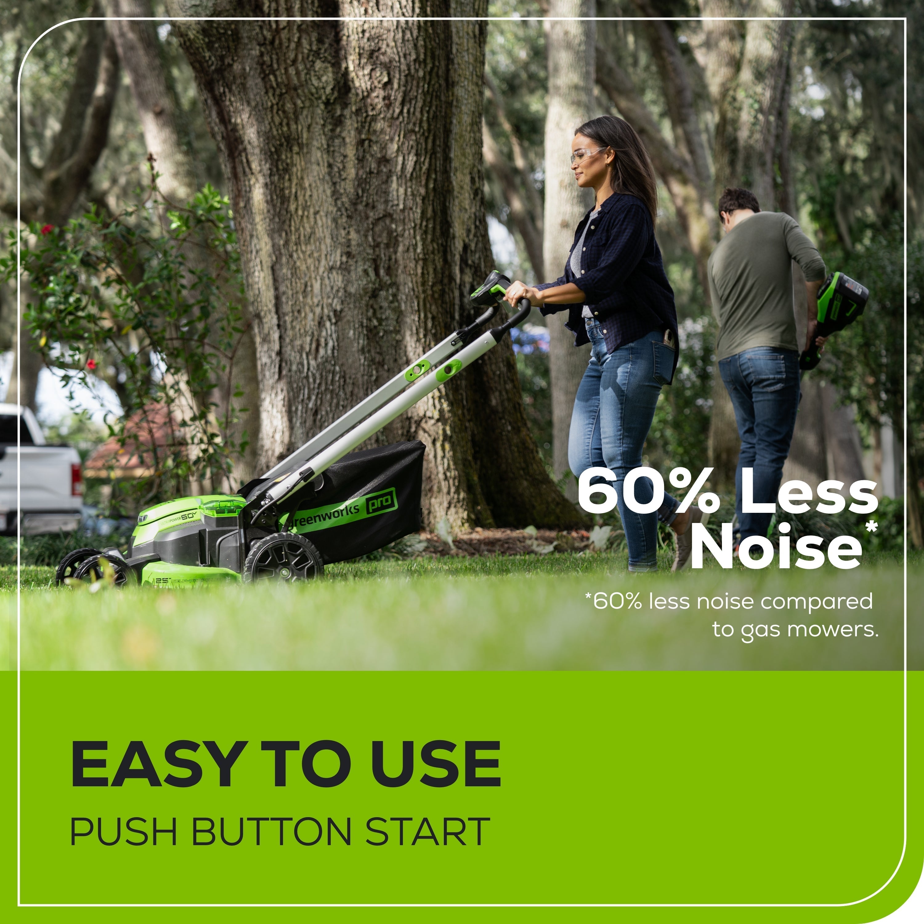 60V 25" Cordless Battery Dual Blade Self-Propelled Lawn Mower w/ Two (2) 4.0Ah Batteries & Dual-Port Charger, LM2516S