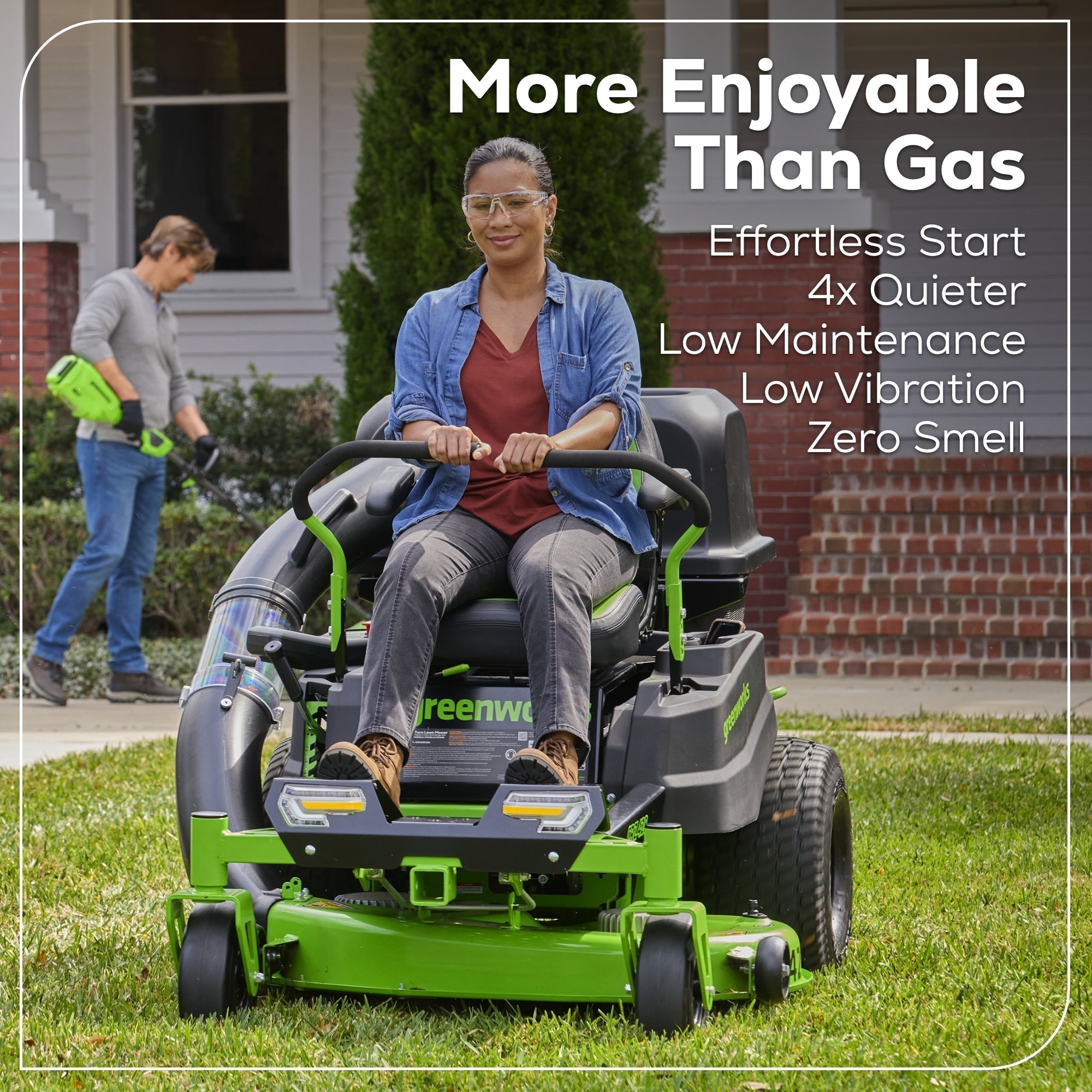 60V 42” Electric CrossoverZ Zero Turn Mower with (6) 8 Ah Batteries and (3) Dual Port Turbo Chargers, CRZ4261