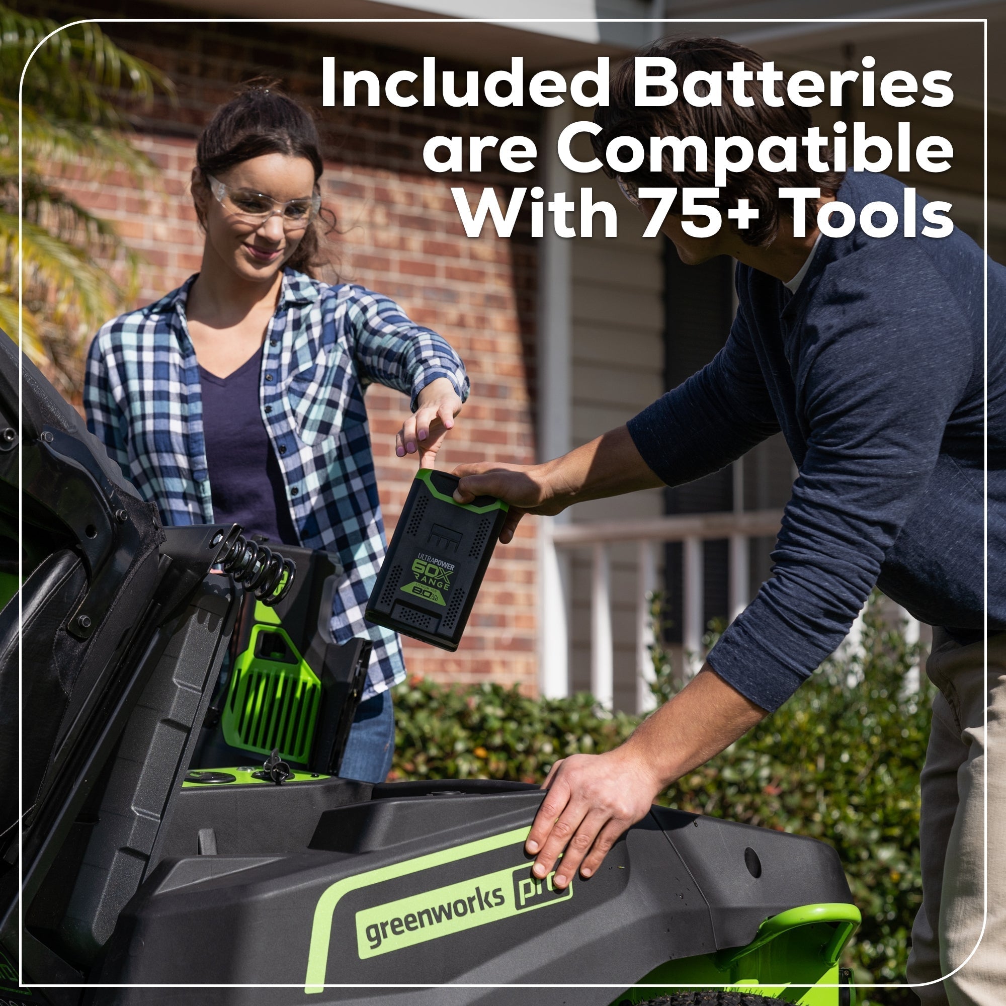 60V 42" Cordless Battery CrossoverT Riding Lawn Mower: (6) 8.0 Ah Batteries and (3) Dual-Port Turbo Chargers, CRT4261