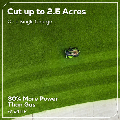60V 42” Electric CrossoverZ Zero Turn Mower with (6) 8 Ah Batteries and (3) Dual Port Turbo Chargers, CRZ4261