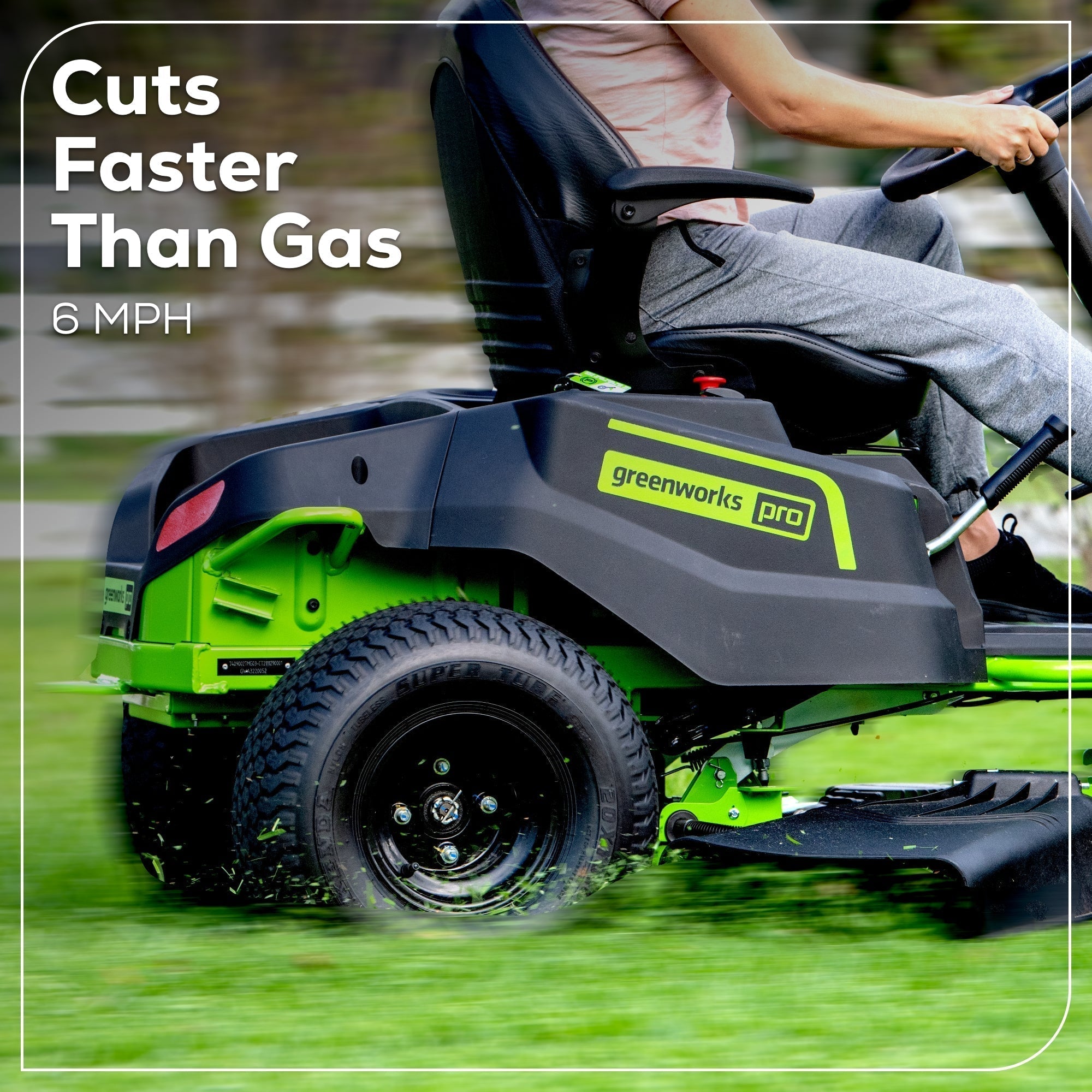 60V 42" Cordless Battery CrossoverT Riding Lawn Mower: (6) 8.0 Ah Batteries and (3) Dual-Port Turbo Chargers, CRT4261