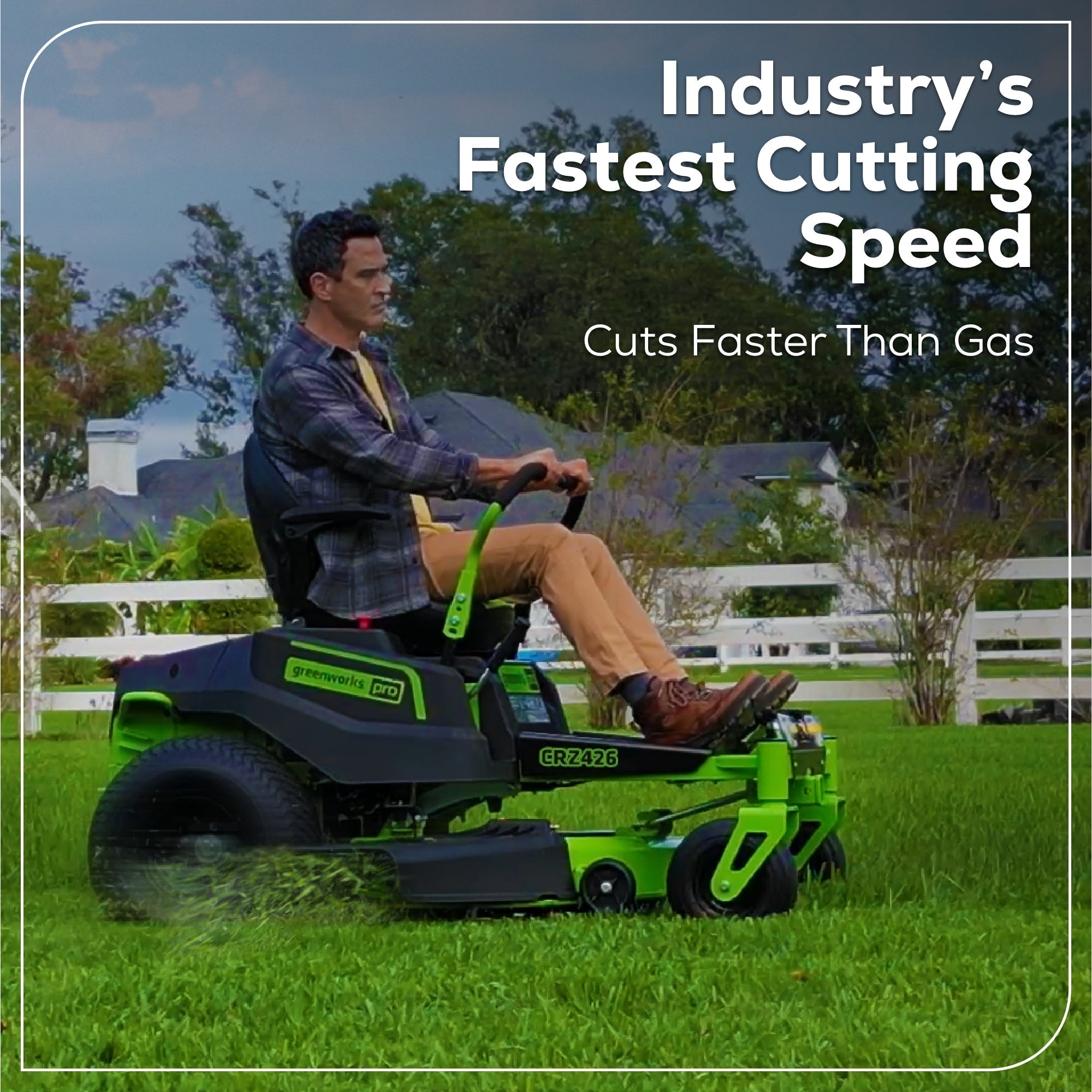 60V 42” Electric CrossoverZ Zero Turn Mower with (6) 8 Ah Batteries and (3) Dual Port Turbo Chargers, CRZ4261