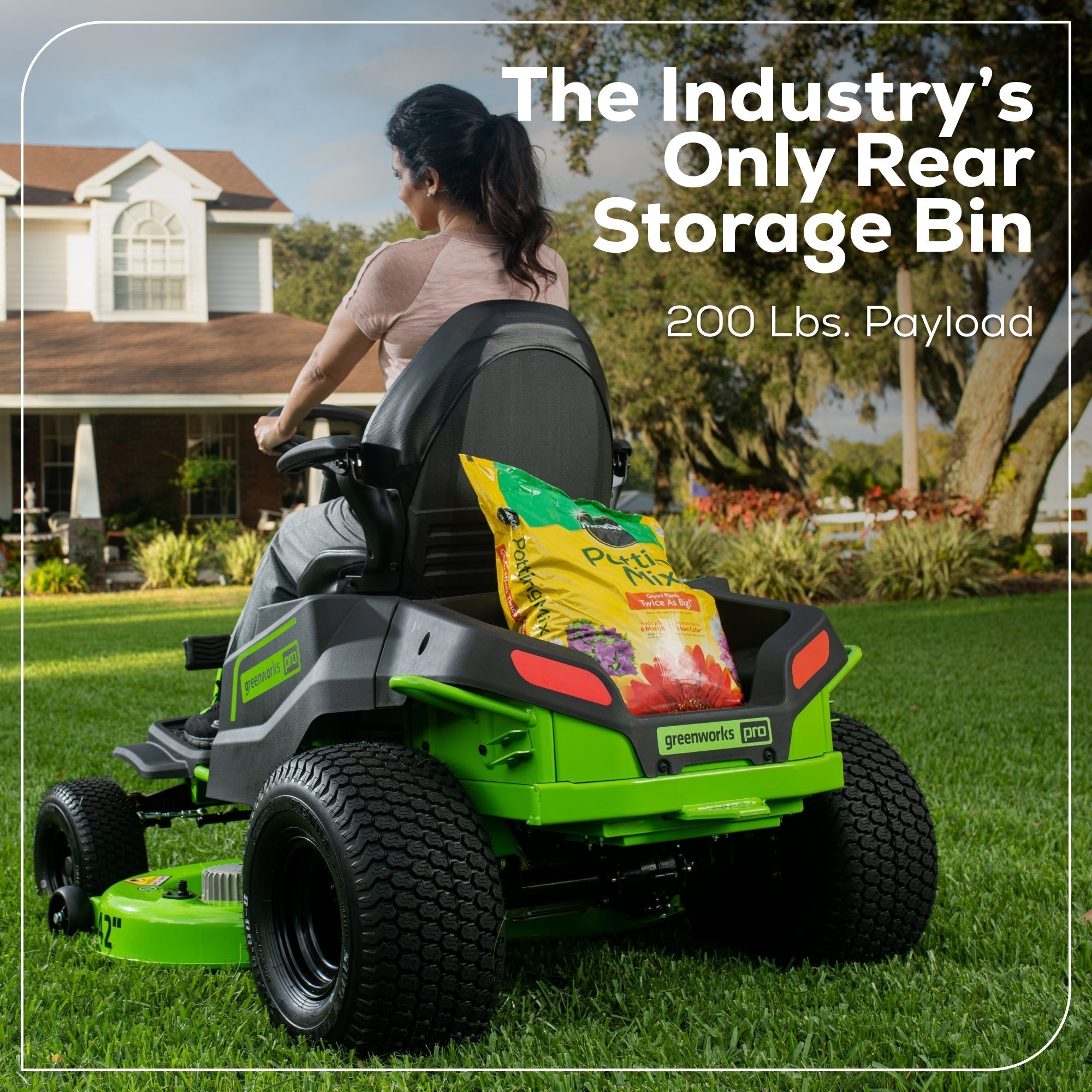 60V 42" Cordless Battery CrossoverT Riding Lawn Mower: (6) 8.0 Ah Batteries and (3) Dual-Port Turbo Chargers, CRT4261