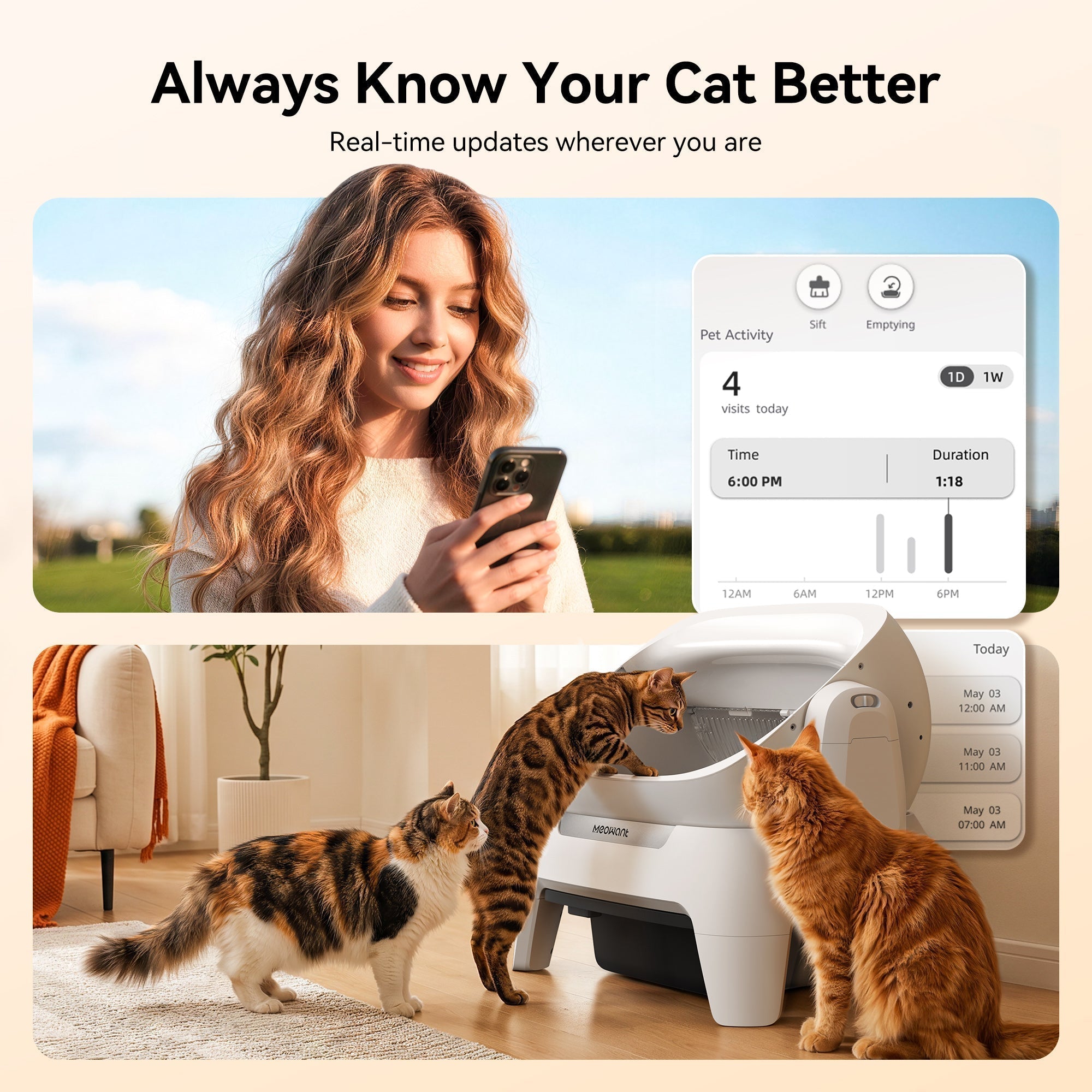 Self-Cleaning Cat Litter Box