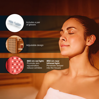 Full Spectrum Infrared Sauna With Red Light Therapy Panel
