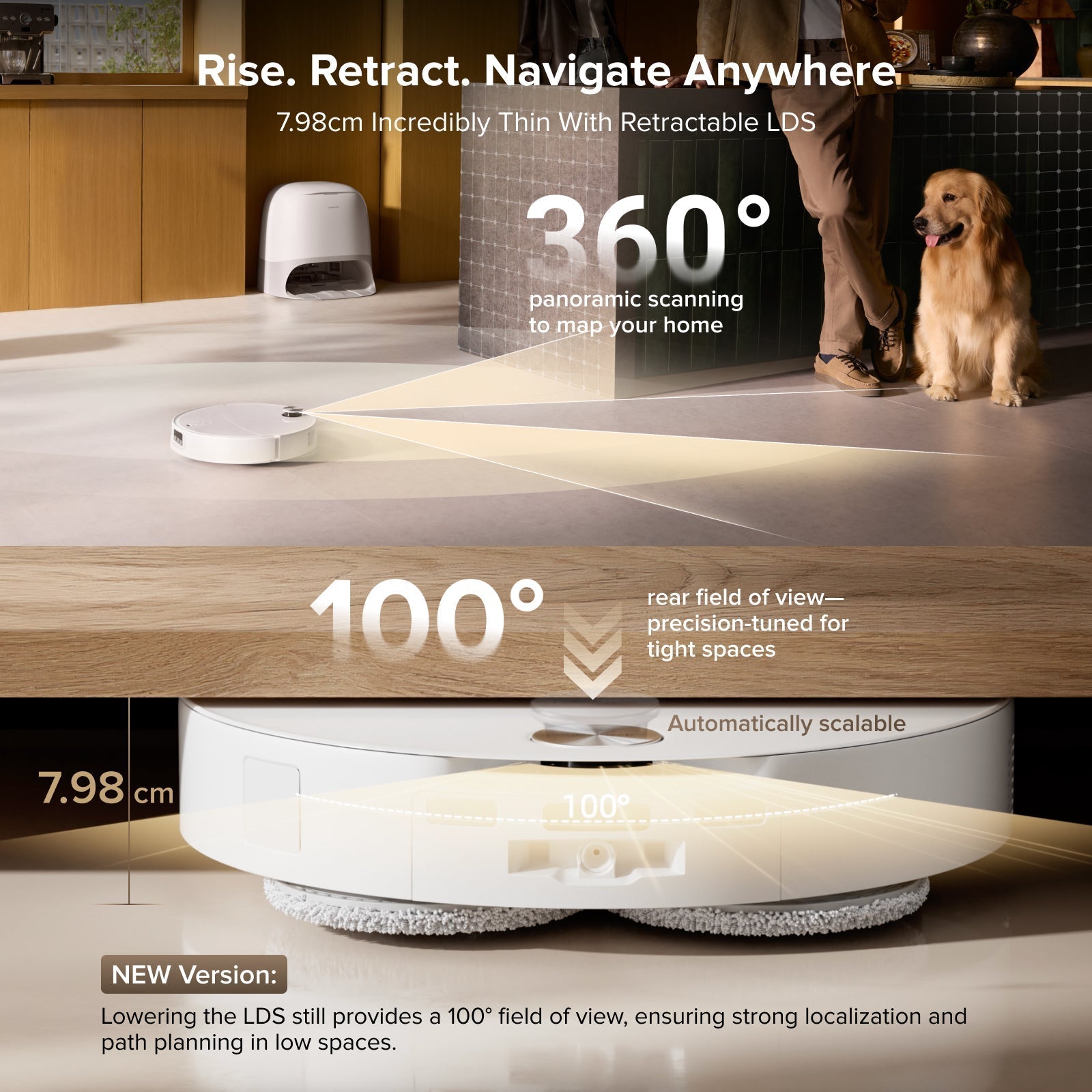 Qrevo CurvX Robot Vacuum with Multifunctional Dock 3.0 Thermo+
