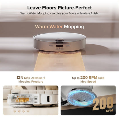 Qrevo CurvX Robot Vacuum with Multifunctional Dock 3.0 Thermo+