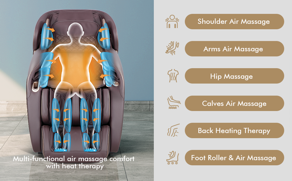 Massage chair Zero-Gravity Shiatsu Massage Chair With Heating (SL-Track)