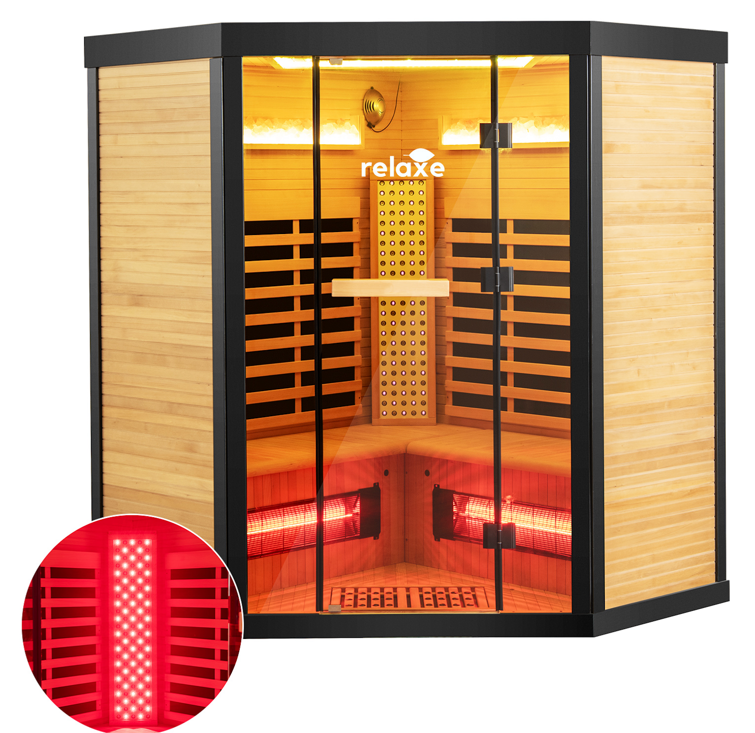 Full Spectrum Infrared Sauna With Red Light Therapy Panel