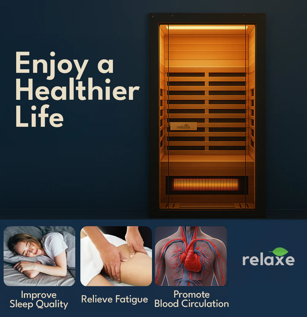 Full Spectrum Infrared Sauna With Red Light Therapy Panel