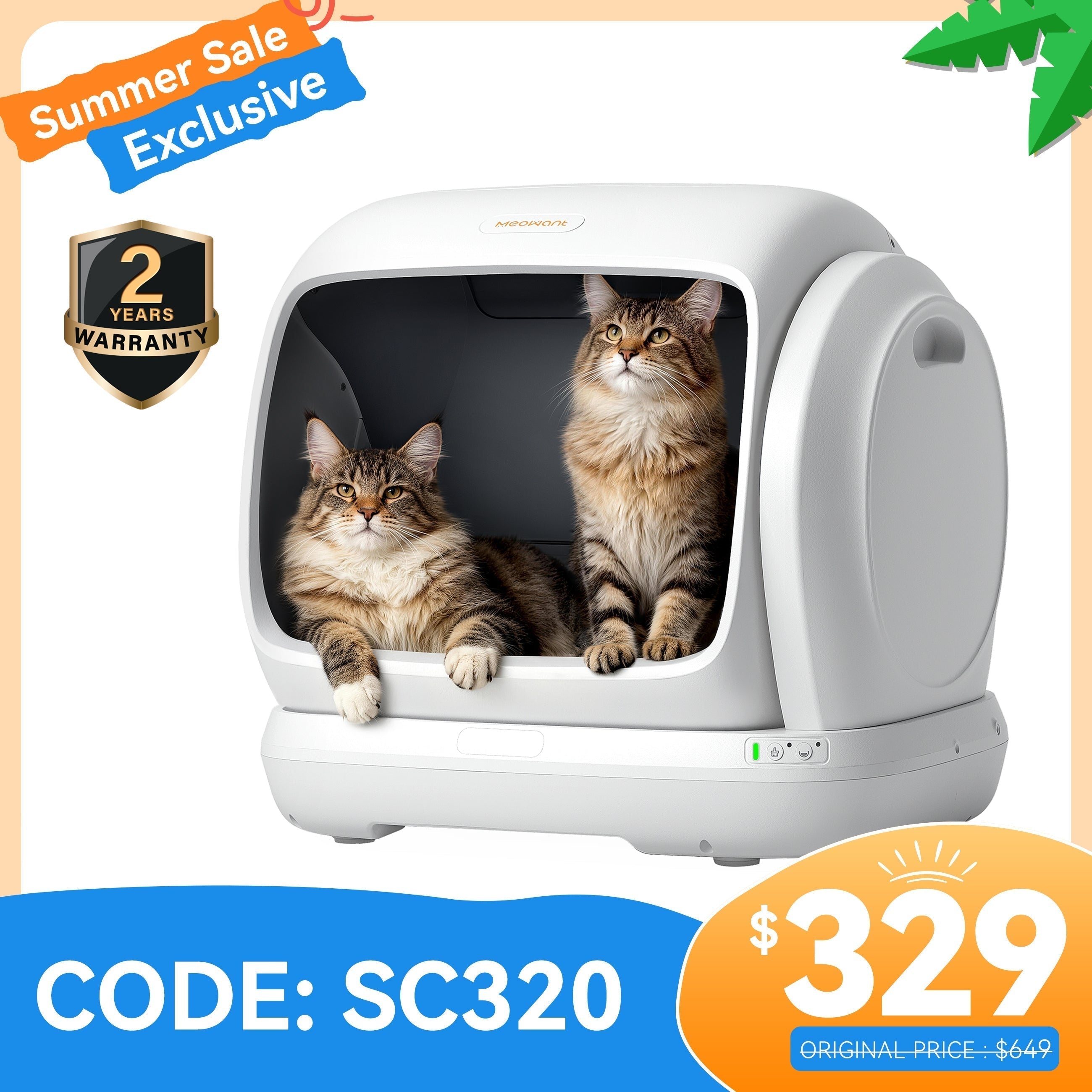 Self-Cleaning Cat Litter Box