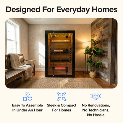 Full Spectrum Infrared Sauna With Red Light Therapy Panel