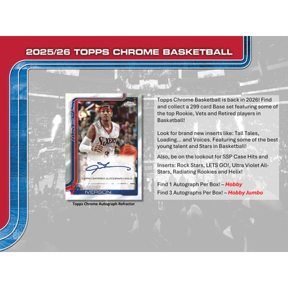 2025/26 Topps Chrome Basketball Hobby Box